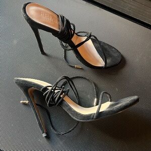 Femme LA Black Suede Heel